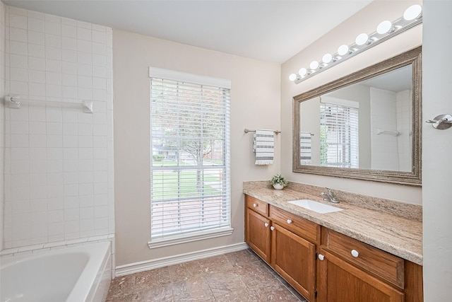 2502 Knollbrook Ln, Spring, TX 77373 - full bath with baseboards and vanity