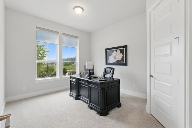 9726 Dani Lake Dr, Tomball, TX 77375 - office featuring light carpet and baseboards