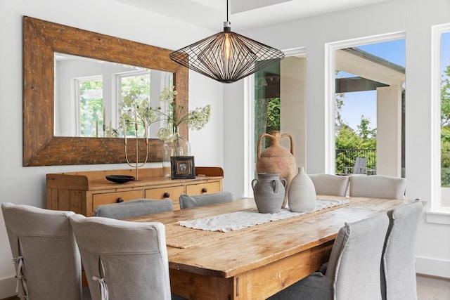 view of dining room