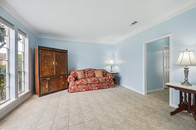 4107 Pebble Beach Dr, League City, TX 77573 - living area with ornamental molding and baseboards