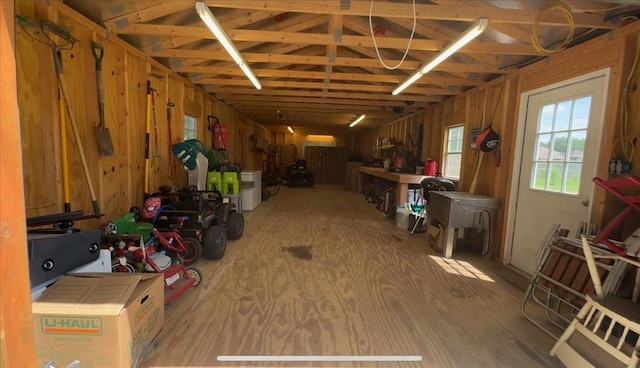 view of storage area