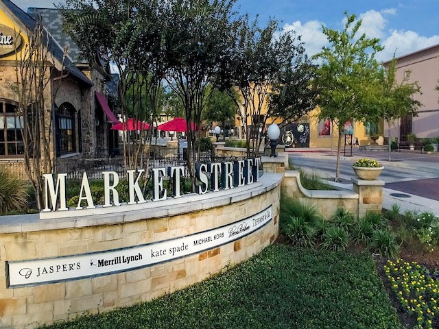 view of community sign