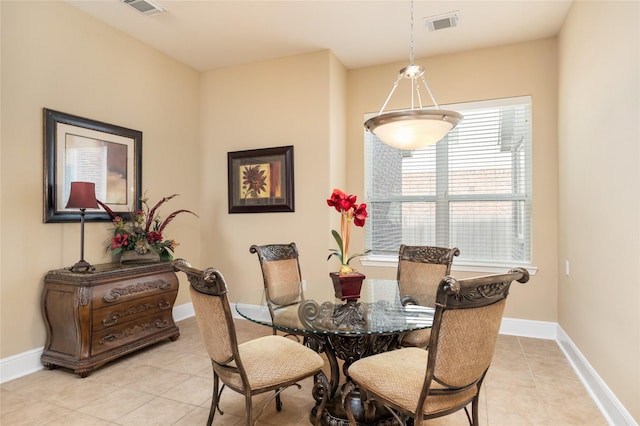 2010 Cias Trail Ln, Spring, TX 77386 - dining room with light tile patterned floors, baseboards, and visible vents