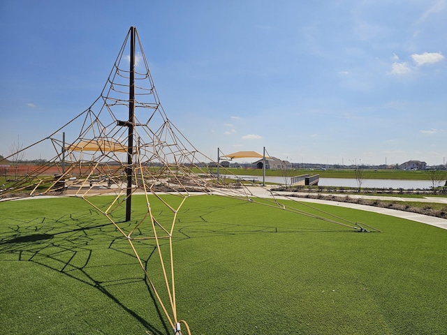 view of home's community featuring a water view