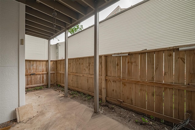 view of patio / terrace featuring a fenced backyard