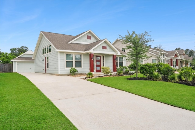 222 N Lynx Trl, Montgomery, TX 77316 - view of front of home with a shingled roof, concrete driveway, and a front yard
