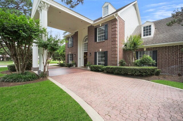 803 Mahogany Run Dr, Katy, TX 77494 - view of front of home with brick siding and a front yard