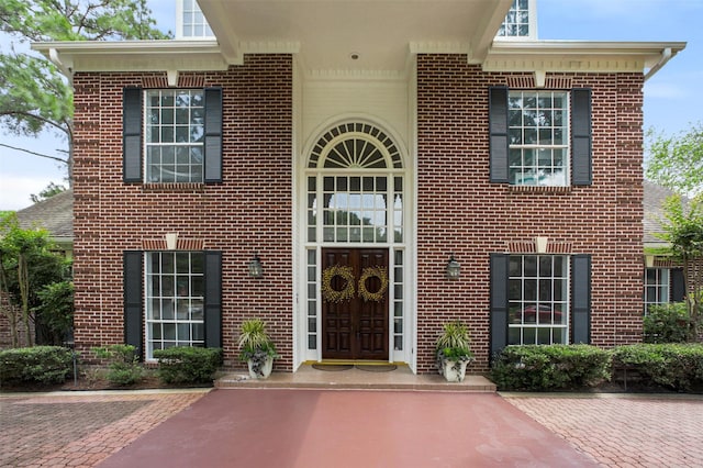 803 Mahogany Run Dr, Katy, TX 77494 - entrance to property with brick siding and french doors