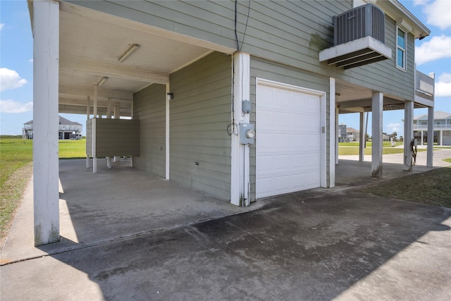 exterior space featuring driveway and a carport