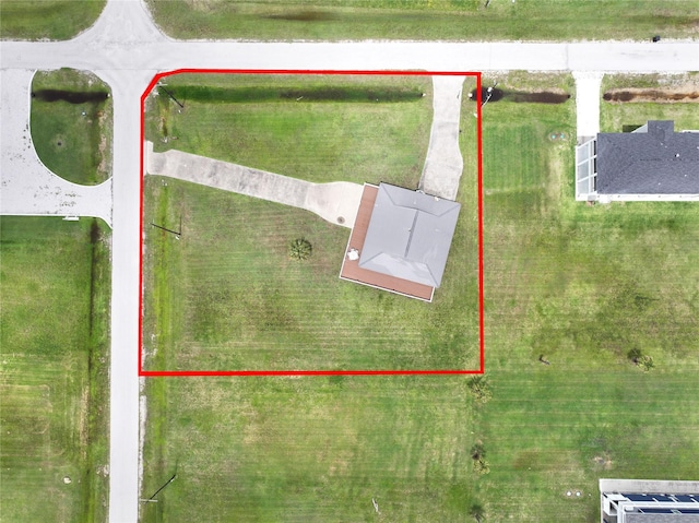 824 Rancho Caribe Dr, Port Bolivar, TX 77650 - aerial view of property's location featuring property parcel outlined