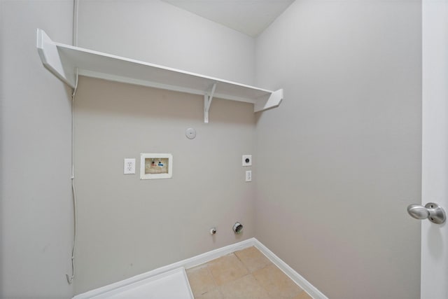 washroom with electric dryer hookup, laundry area, washer hookup, and hookup for a gas dryer