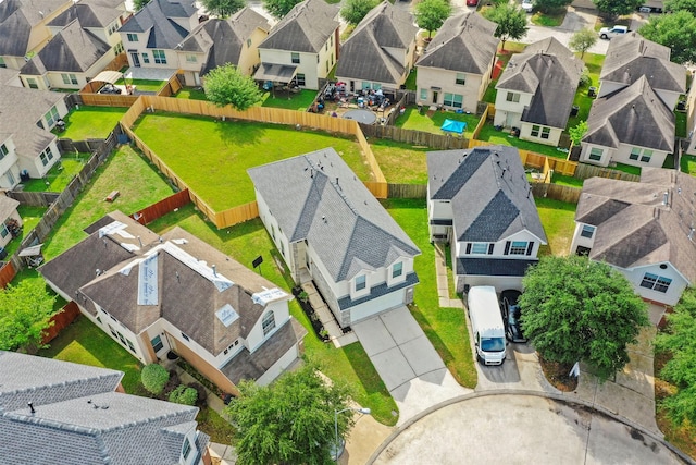 drone / aerial view with a residential view