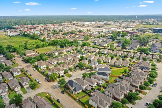 drone / aerial view with a residential view