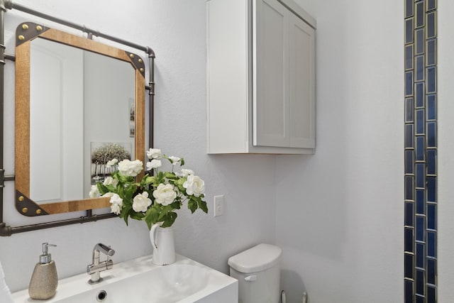 half bath with a sink and toilet