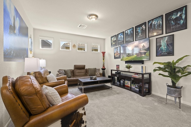 9904 Smokehouse Silo Ln, Houston, TX 77080 - living room featuring carpet floors and baseboards