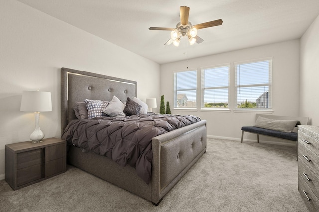 9904 Smokehouse Silo Ln, Houston, TX 77080 - bedroom featuring carpet floors, baseboards, and ceiling fan