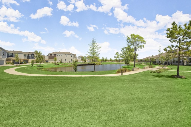 9904 Smokehouse Silo Ln, Houston, TX 77080 - view of home's community with a residential view, a water view, and a yard