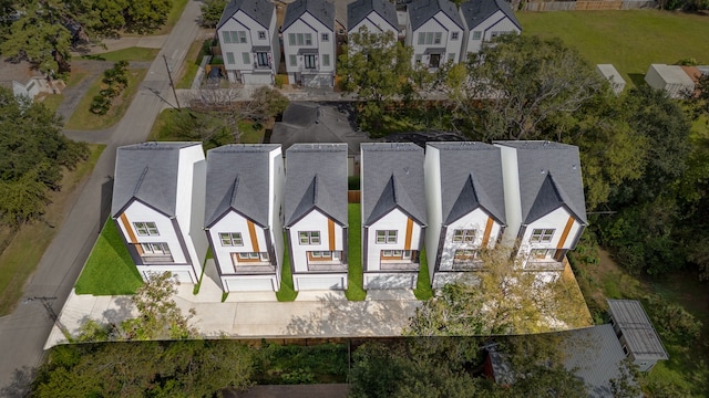 aerial view with a residential view