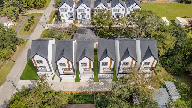 drone / aerial view with a residential view