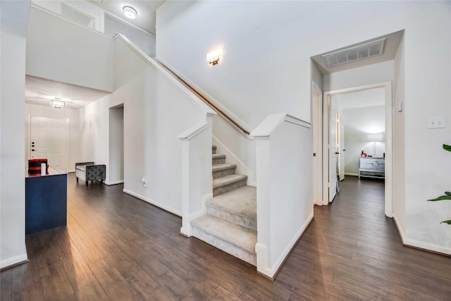 15334 Forest Creek Farms Dr, Cypress, TX 77429 - staircase featuring wood finished floors and baseboards