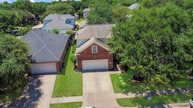drone / aerial view with a residential view