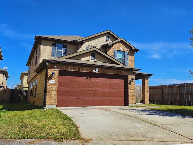 2702 Urban Glen Ct, Houston, TX 77038 - view of front of house featuring driveway, a garage, and brick siding