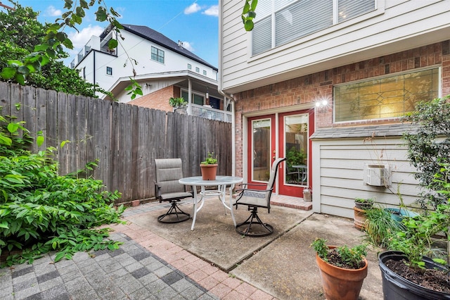 view of patio / terrace with fence and outdoor dining space