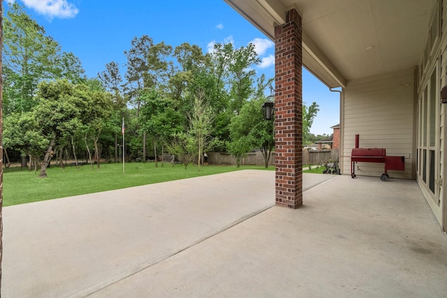 view of patio / terrace with fence