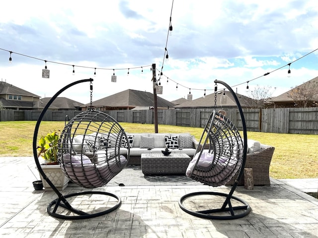 12813 Narrow Cove Dr, Texas City, TX 77568 - view of patio featuring an outdoor living space