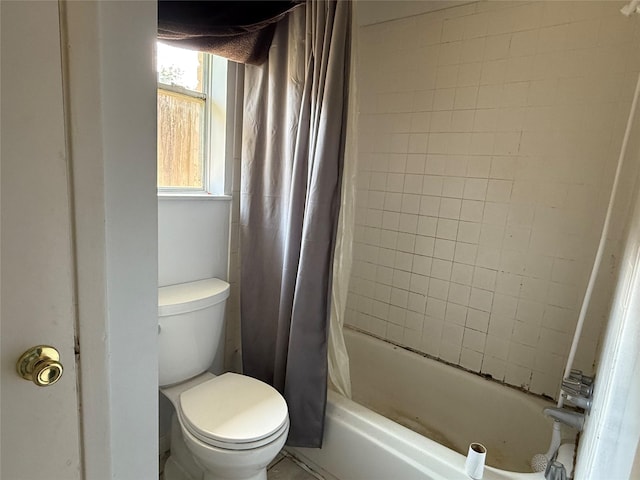 710 Fawnwood Dr, Missouri City, TX 77489 - full bathroom with toilet and shower / bathtub combination with curtain