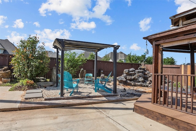 view of patio / terrace with a fenced backyard
