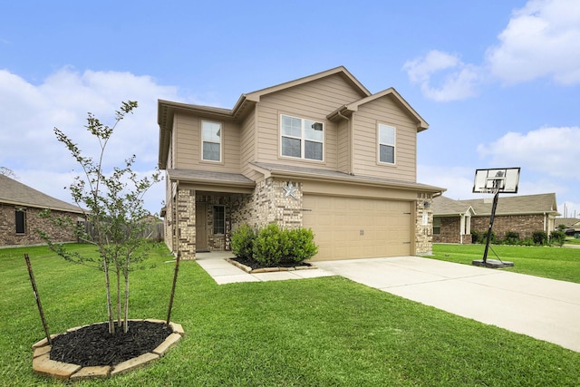 23706 Bluewood Trce, Tomball, TX 77375 - view of front facade featuring a garage and driveway