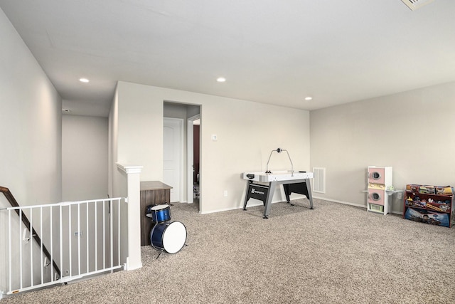 23706 Bluewood Trce, Tomball, TX 77375 - game room featuring carpet, recessed lighting, and baseboards