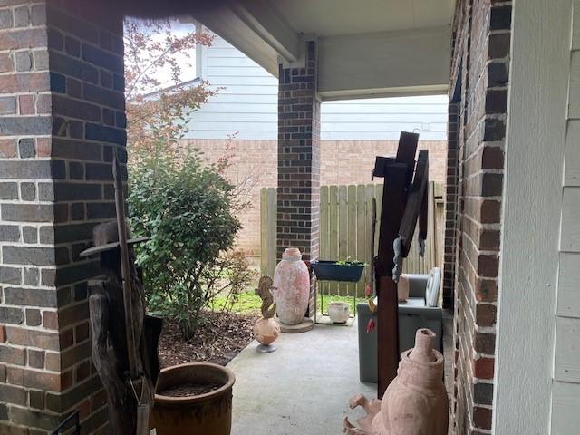 view of patio with fence