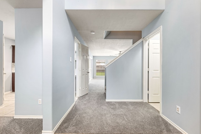 1811 Salt Valley Dr, Katy, TX 77493 - hall with baseboards and light carpet
