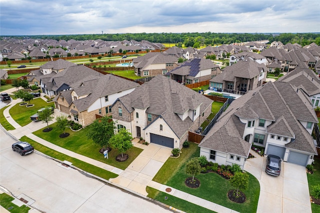 aerial view featuring a residential view