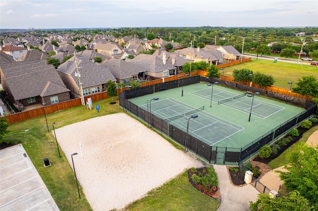 bird's eye view with a residential view