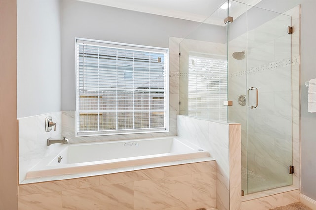 14010 Lakewood Crossing Blvd, Houston, TX 77070 - bathroom featuring a garden tub and a stall shower