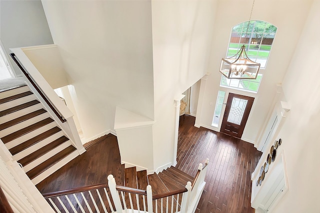 14010 Lakewood Crossing Blvd, Houston, TX 77070 - foyer entrance with an inviting chandelier, plenty of natural light, stairway, and a towering ceiling