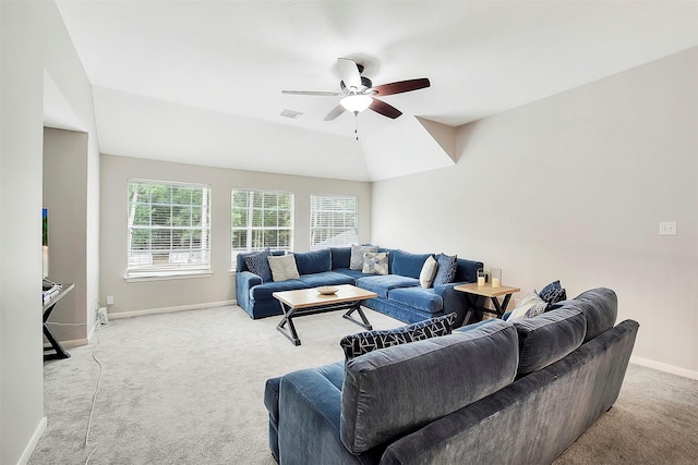 14010 Lakewood Crossing Blvd, Houston, TX 77070 - living area featuring carpet floors, baseboards, ceiling fan, and visible vents