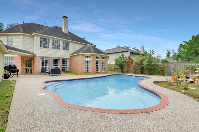 14010 Lakewood Crossing Blvd, Houston, TX 77070 - view of pool featuring a fenced in pool, a fenced backyard, and a patio area