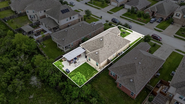 drone / aerial view featuring a residential view