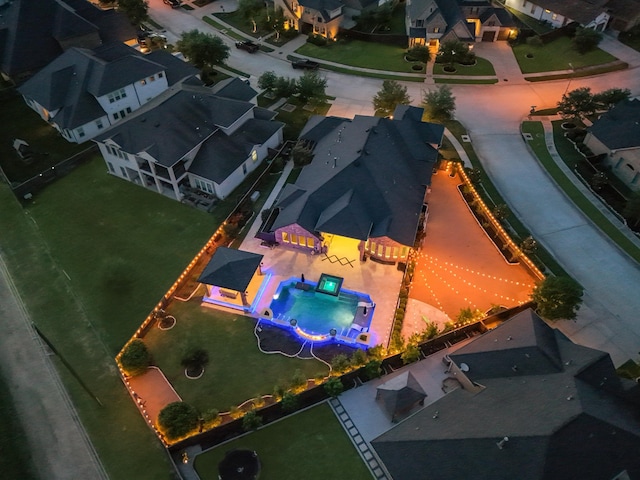 bird's eye view featuring a residential view