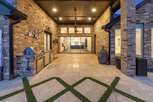 exterior space with area for grilling