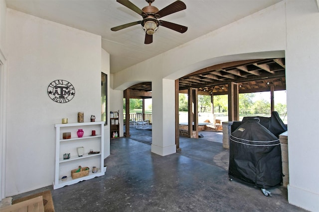 7576 River Ridge Drive, College Station, TX 77845 - view of patio featuring a ceiling fan