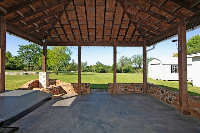 7576 River Ridge Drive, College Station, TX 77845 - view of patio featuring an outdoor structure