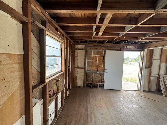 misc room featuring wood-type flooring