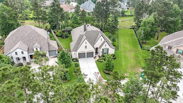 bird's eye view with a residential view