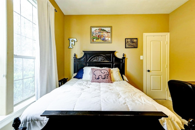 view of carpeted bedroom