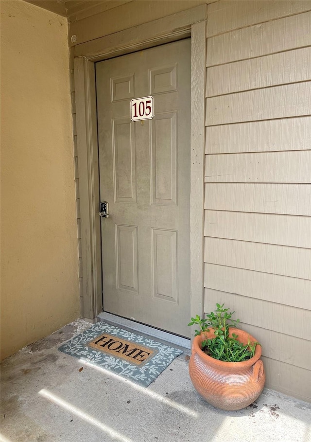 view of doorway to property